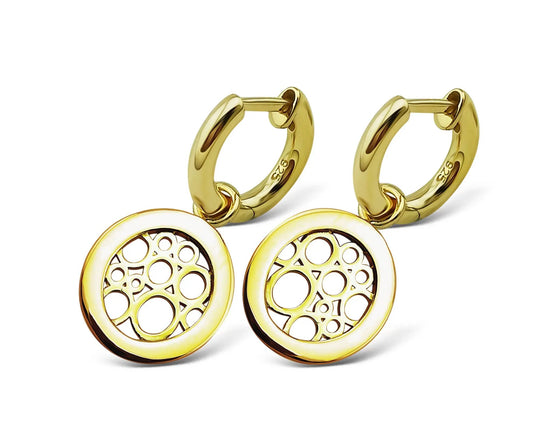 Roundabout Hoop Earrings Goldtone By Jwls4u For Trendy Women by Jwls4u