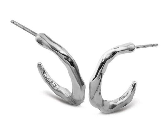 Jwls4u Oorringen Hoops Zilver JE044S by Jwls4u