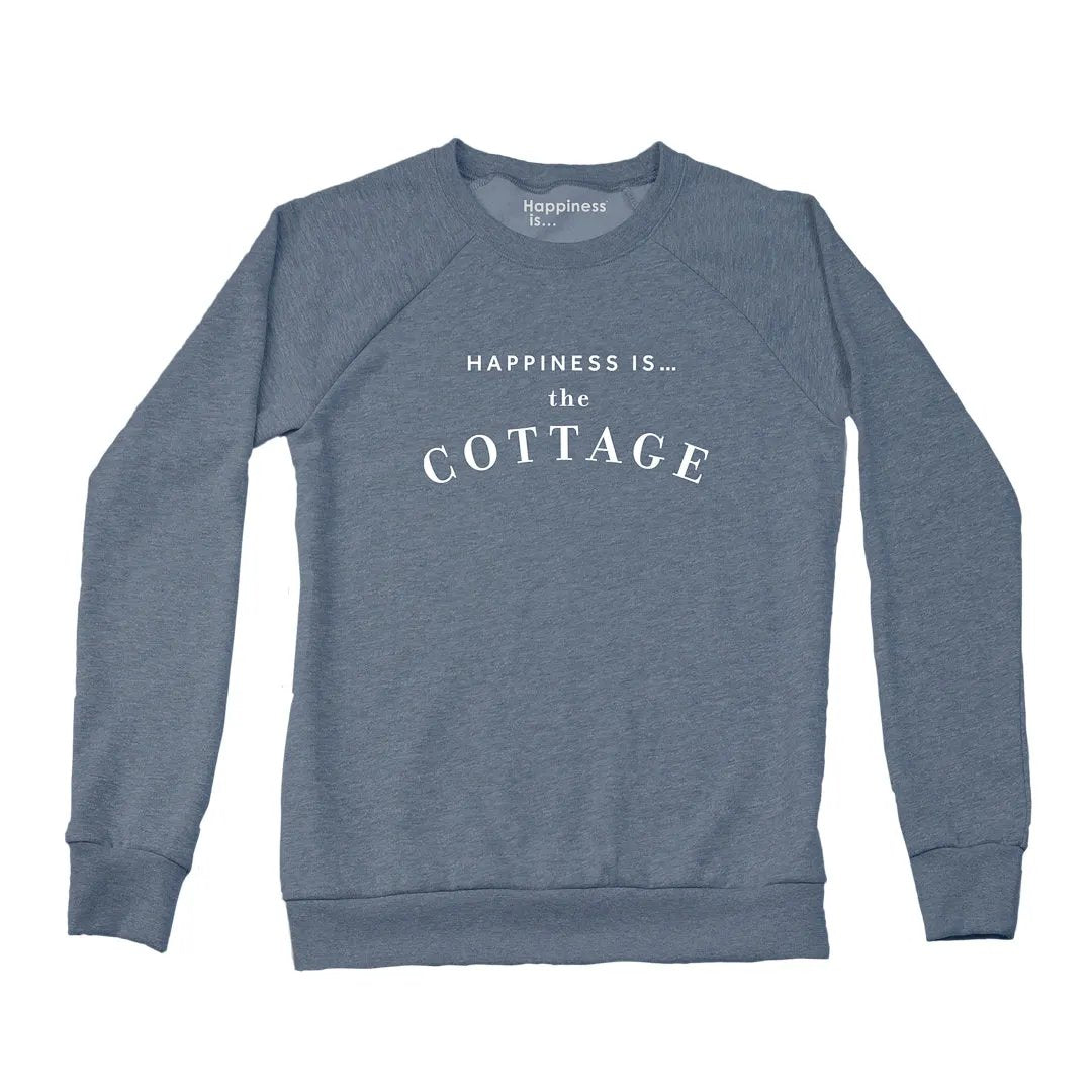 Women's Cottage Crew Sweatshirt, Heather Navy by Cottage Collection
