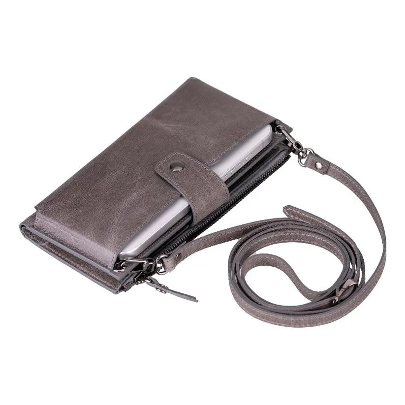 Kaycee Leather Women's Cell Phone Wallet with Strap by TORONATA