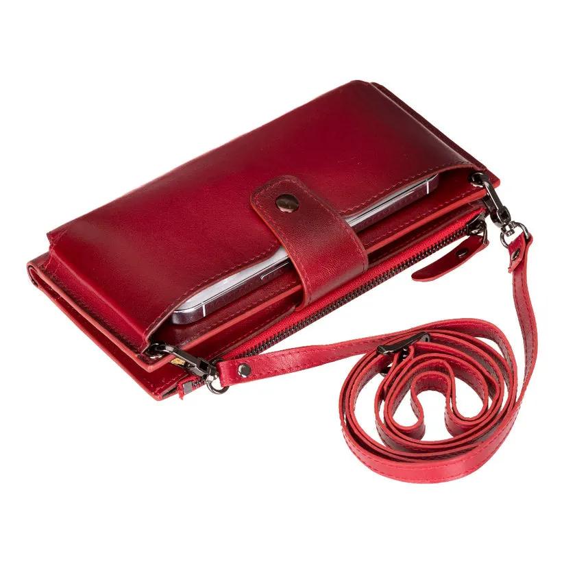 Kaycee Leather Women's Cell Phone Wallet with Strap by TORONATA