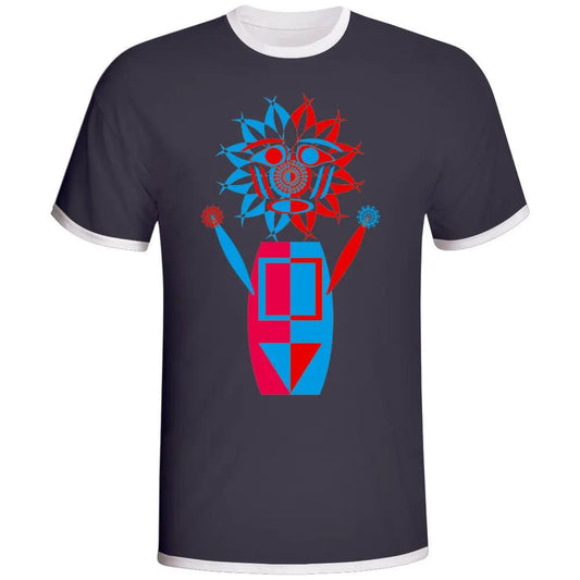 Navy Abstract Graphic Sublimation T-Shirt by Vimost Sportswear