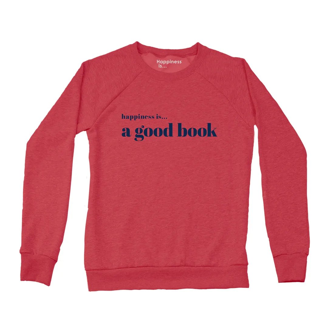 Women's Good Book Crew Sweatshirt, Chili by Books and Reading