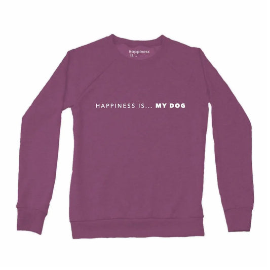 Women's My Dog Crew Sweatshirt, Plum by Pets Collection
