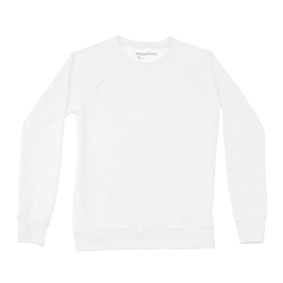 Women's Plain Crew Sweatshirt, White by Coloured Blanks