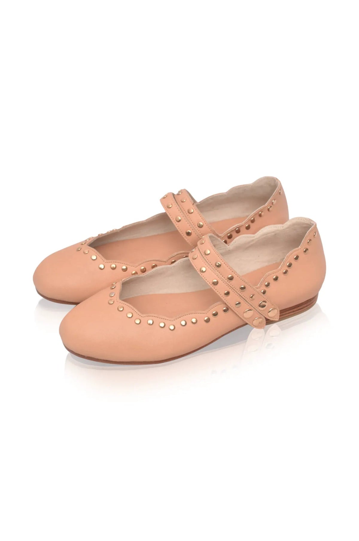 Remy Dual Strap Leather Ballet Flats by ELF