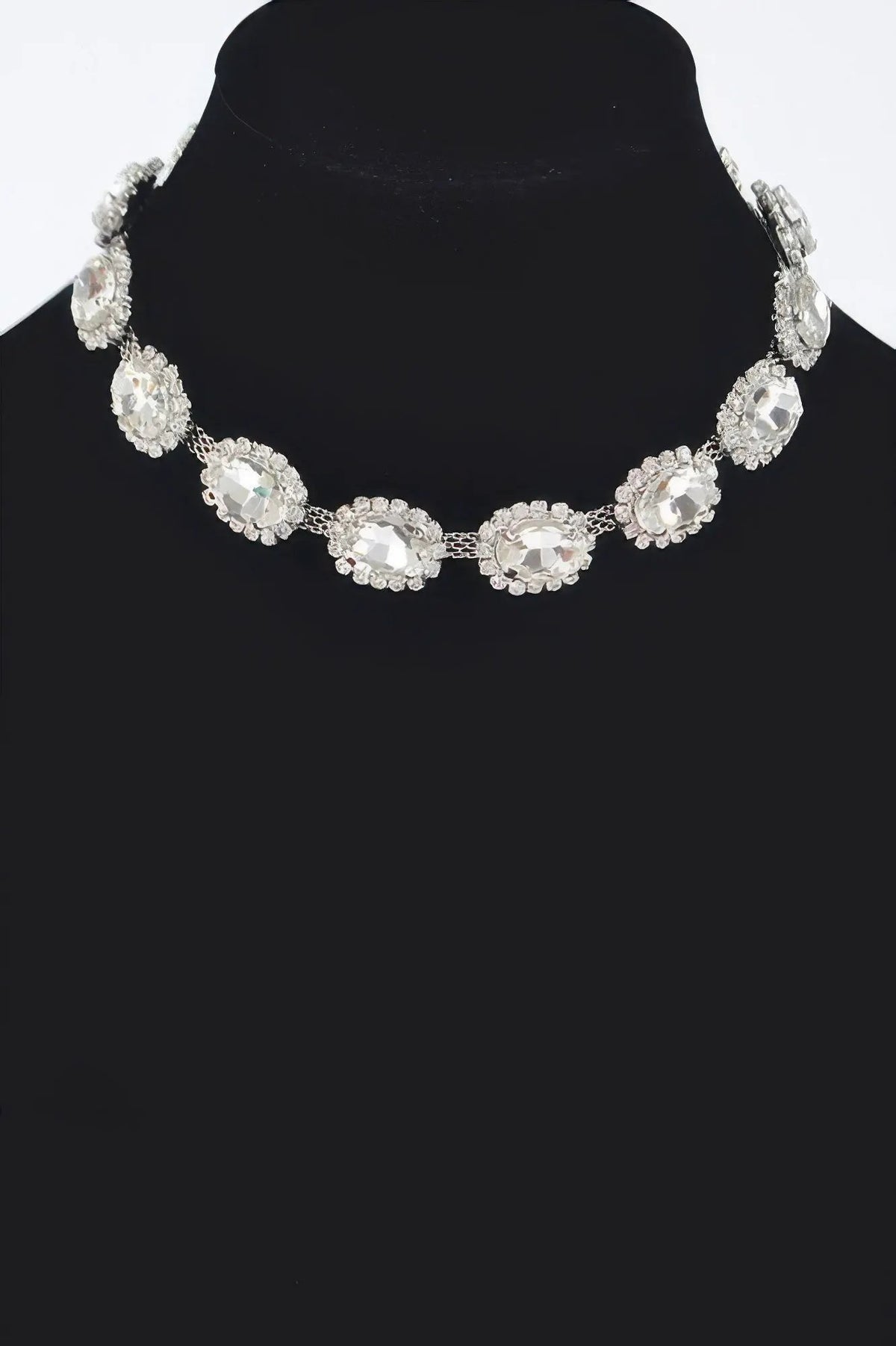 Rhinestone Oval Shape Necklace | Elegant BYMANYC ® New York Style by BYMANYC ® New York