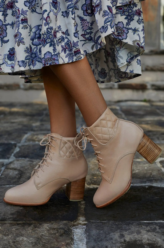 Rising Mara Leather Heel Booties by ELF