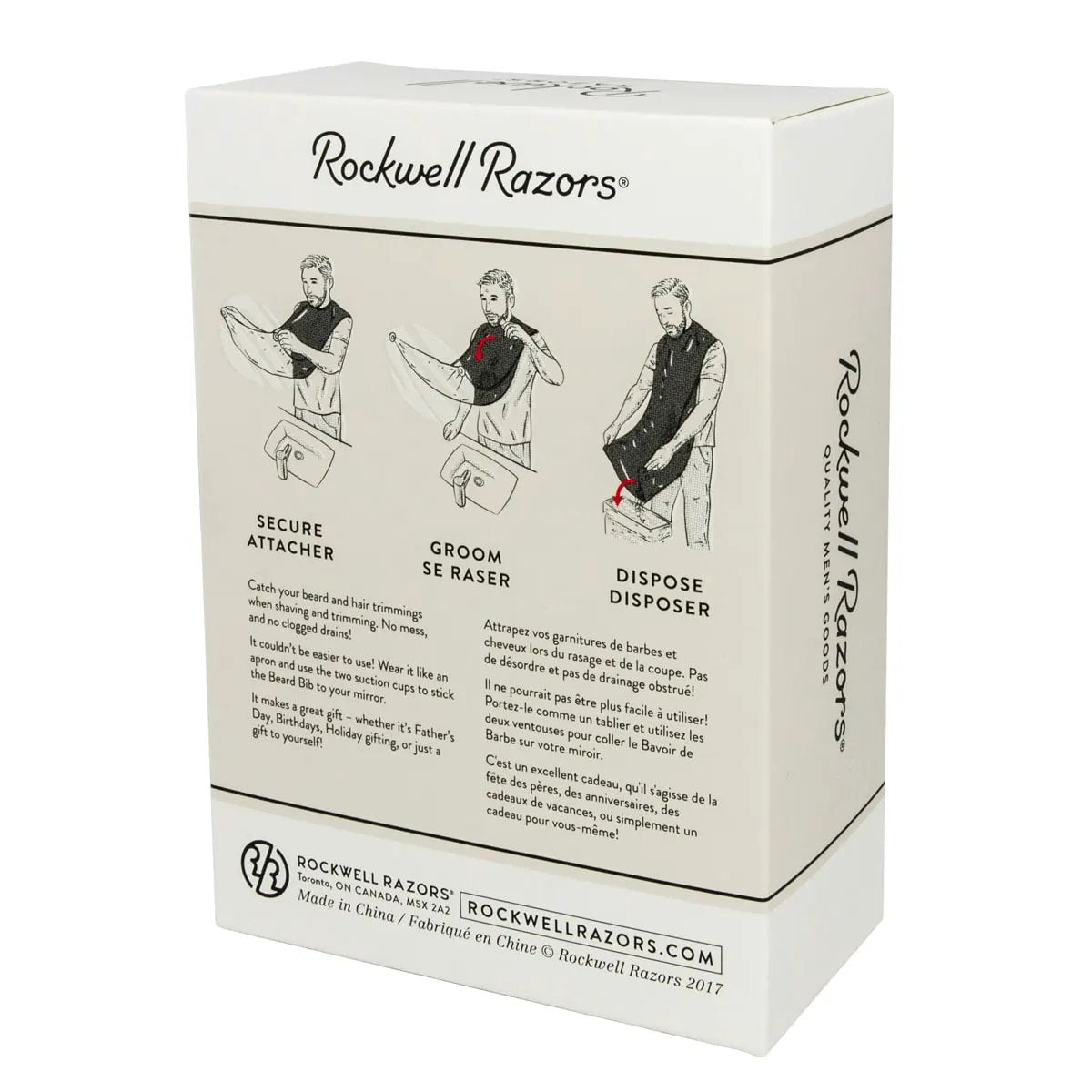 Rockwell Razors Beard Bib and Manicure set Display Bundle by Rockwell