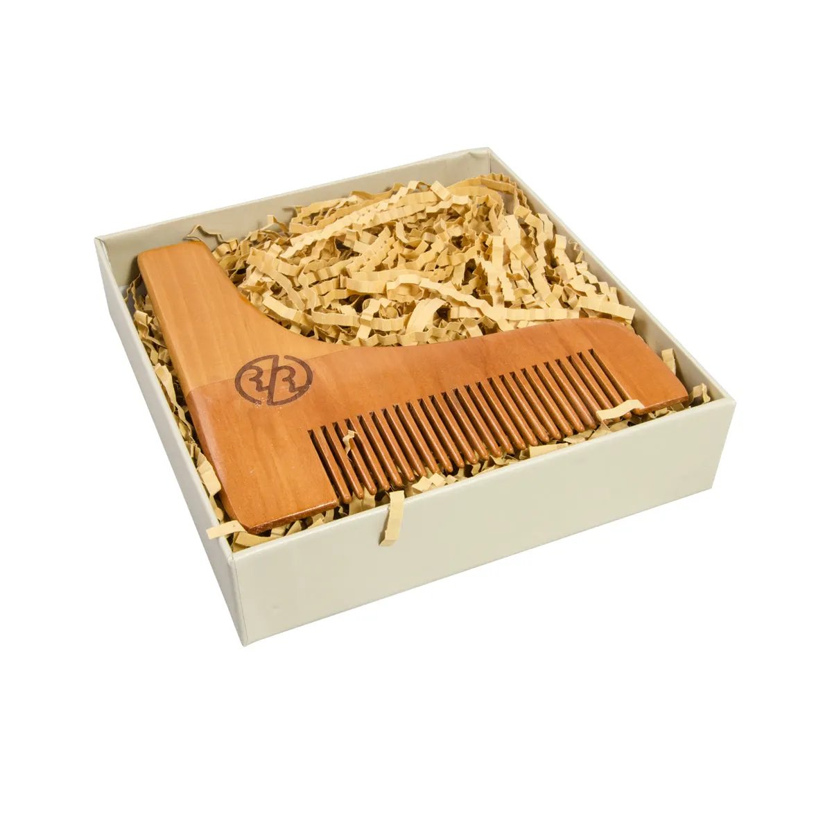 Rockwell Beard Shaper & Comb in Natural Pear Wood by Rockwell