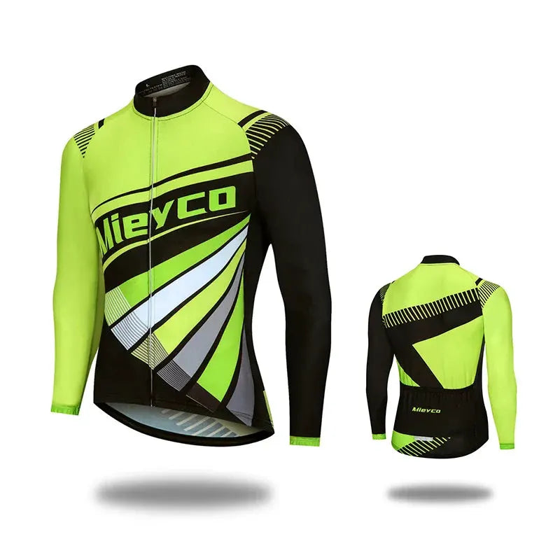 Mens Cycling Jersey Long Sleeve High Elastic for Spring Autumn Bike Riding and Outdoor Sports by Vimost Shop