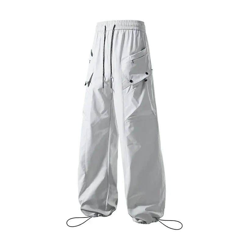 Men's Green Quick Dry Cargo Hiking Pants with Drawstring Waist by Vimost Shop