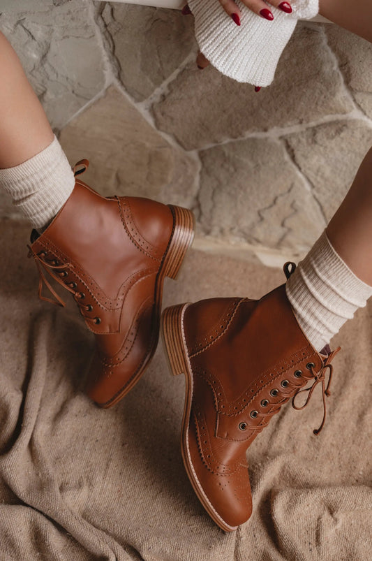 Salstice Brogue Leather Boots by ELF