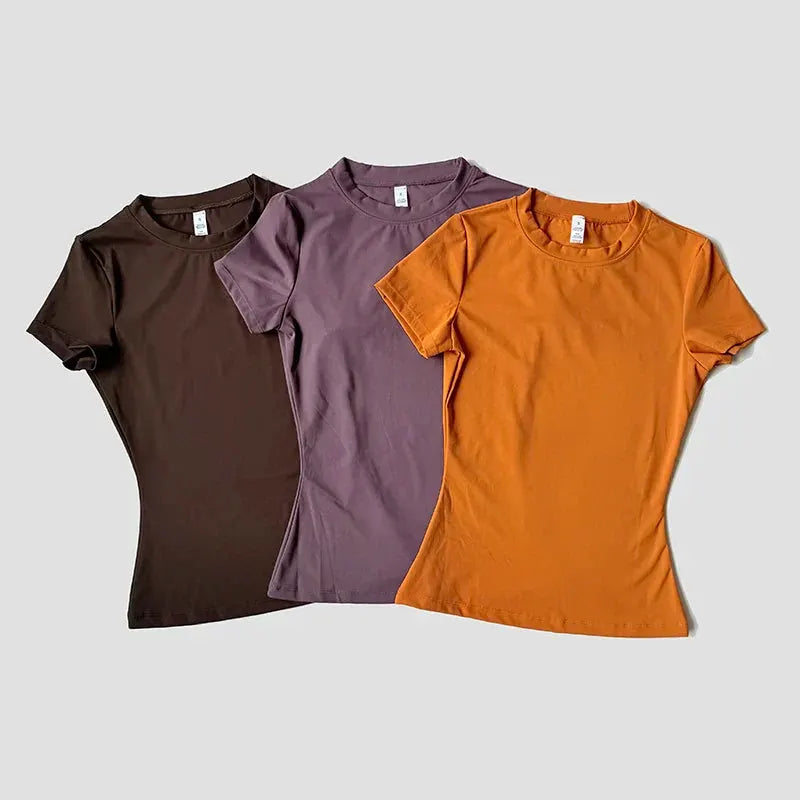 Women’s Seamless Short Sleeve Yoga Top – Fitness & Running Activewear by Vimost Shop