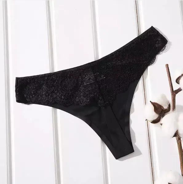 Mina Lace Back Panty - Black by Savoy Active