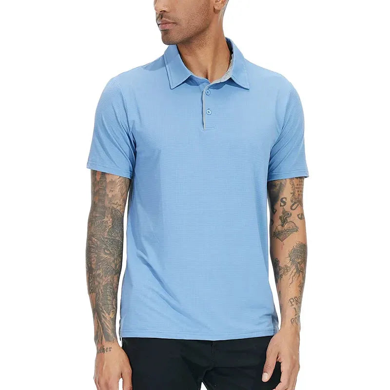 Men's Athletic Short Sleeve Polo Shirt Lightweight Quick Dry Sport Workout Shirt Summer Casual Thin Outdoor Shirts US/ EU Size by Vimost Shop