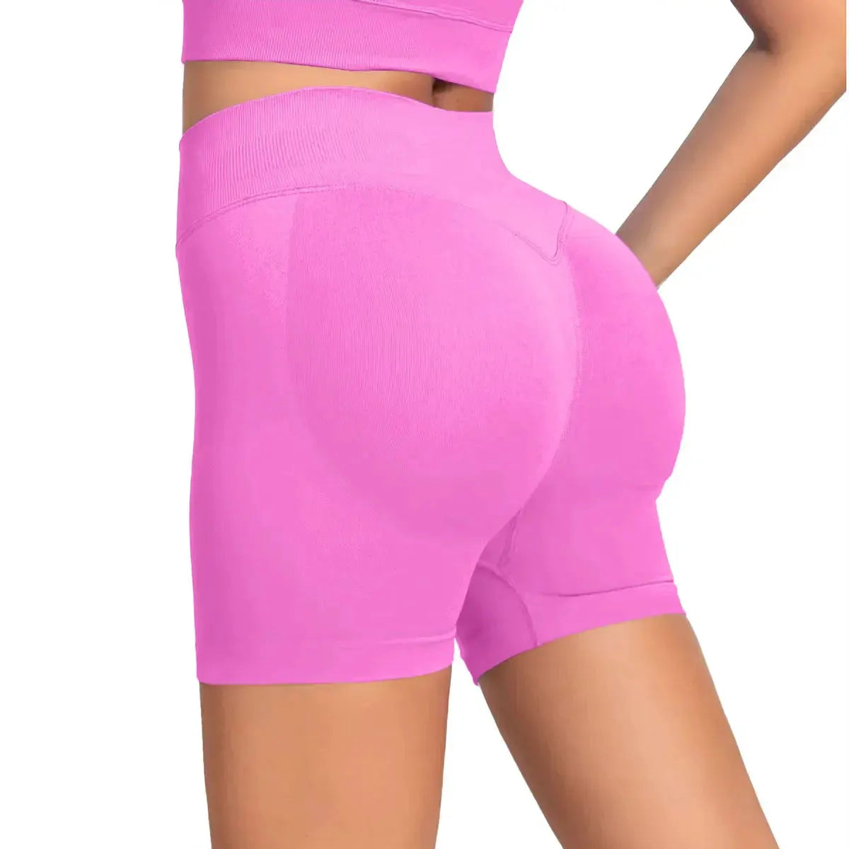NCLAGEN Seamless Shorts 4.5" Gym Shorts Woman Scrunch Butt Fitness Sports Short Workout Seamless Leggings Running Yoga bottoms by Maiden-Art