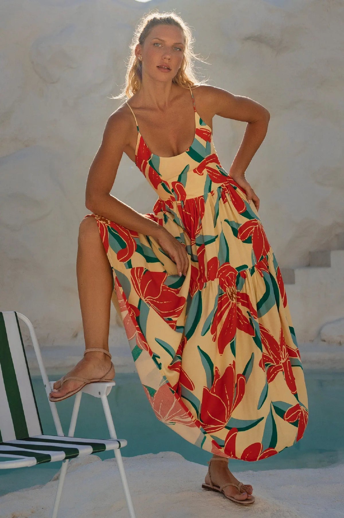Sea Dreamer Strappy Midi Dress by ELF
