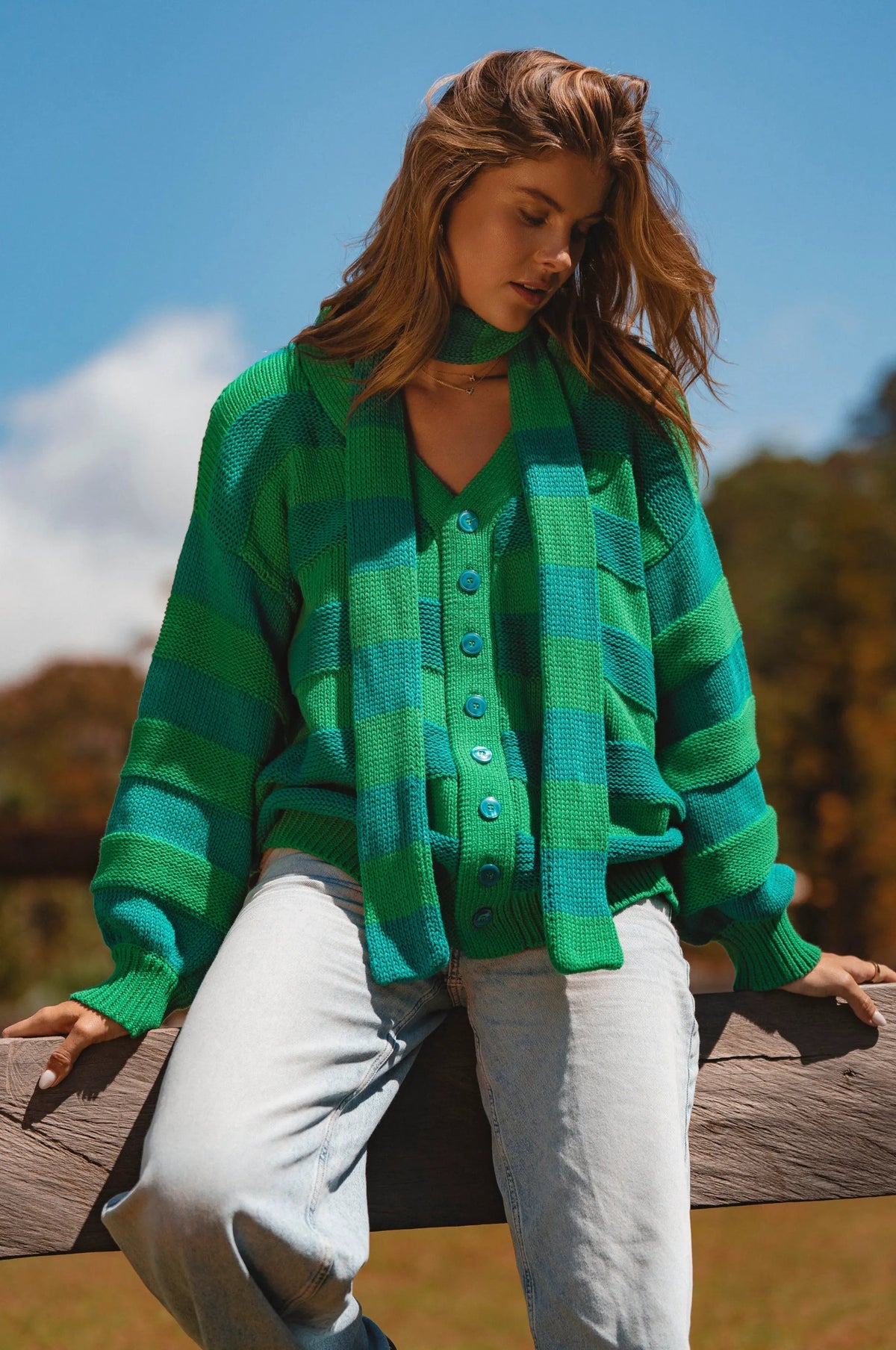 Soft Wind Oversized Button Down Cardigan by ELF