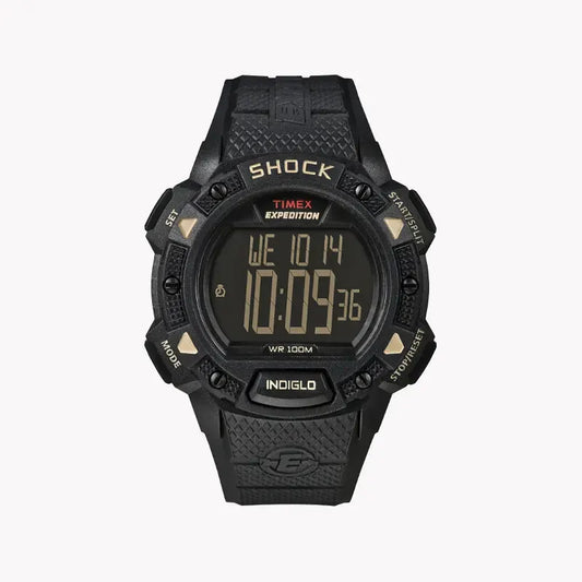 Timex Men's Black Resin Watch, Digital Dial | T49896 by TIMEX