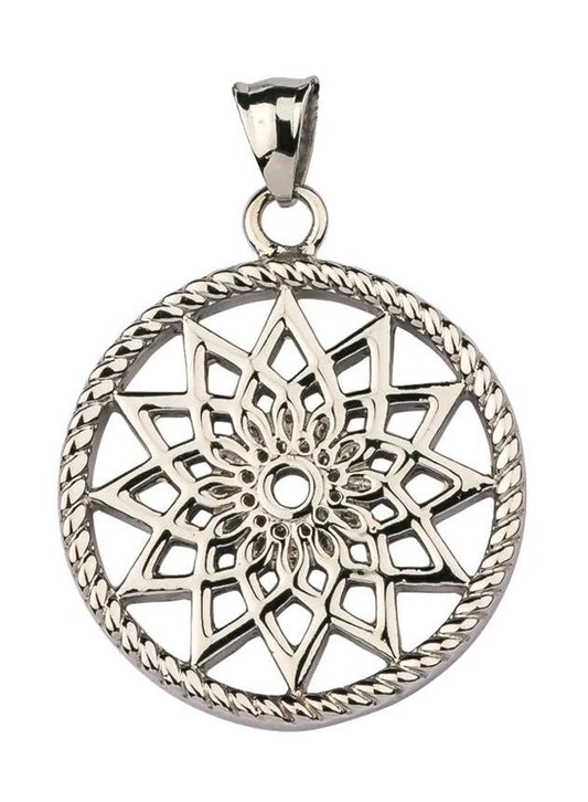 Elegant Dreamcatcher Pendant Necklace Stainless Steel Silver Jwls4u For Her by Jwls4u