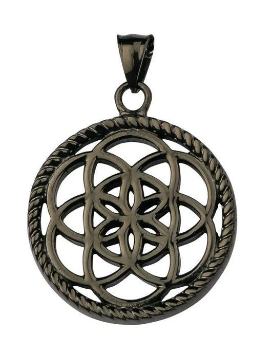 Dreamcatcher Hanger Flower Zwart TF02BK by Jwls4u