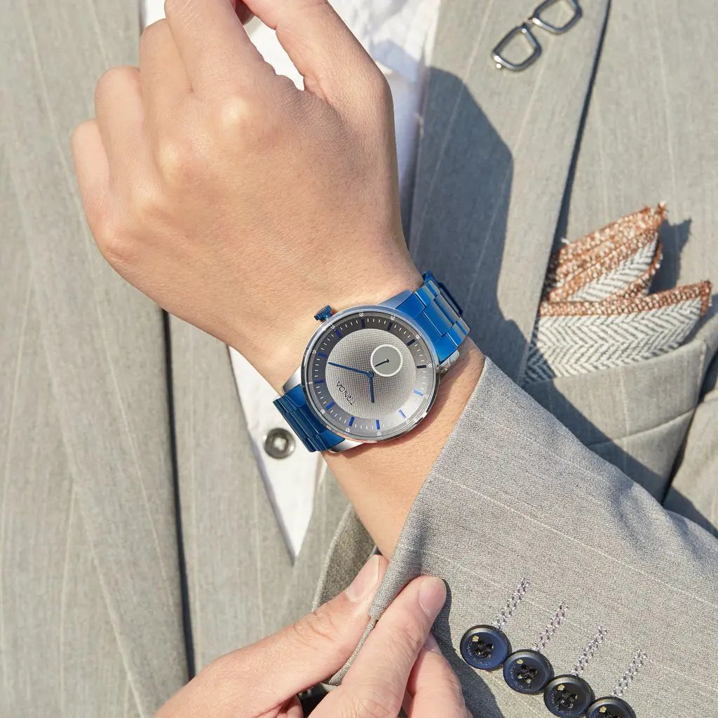 Trnda Men's Stainless Steel Watch, Blue Band | Trnda-Ss43b by TRNDA