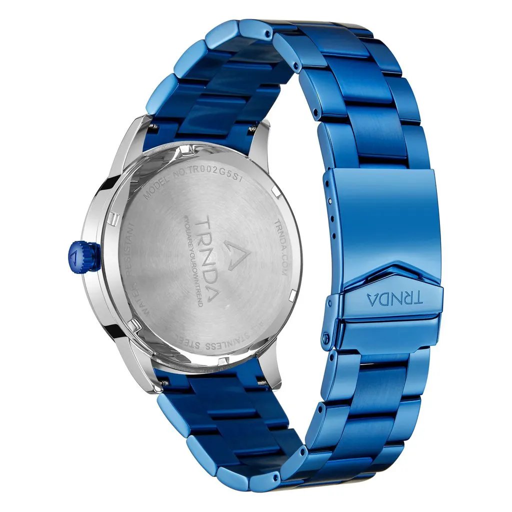 Trnda Men's Stainless Steel Watch, Blue Band | Trnda-Ss43b by TRNDA