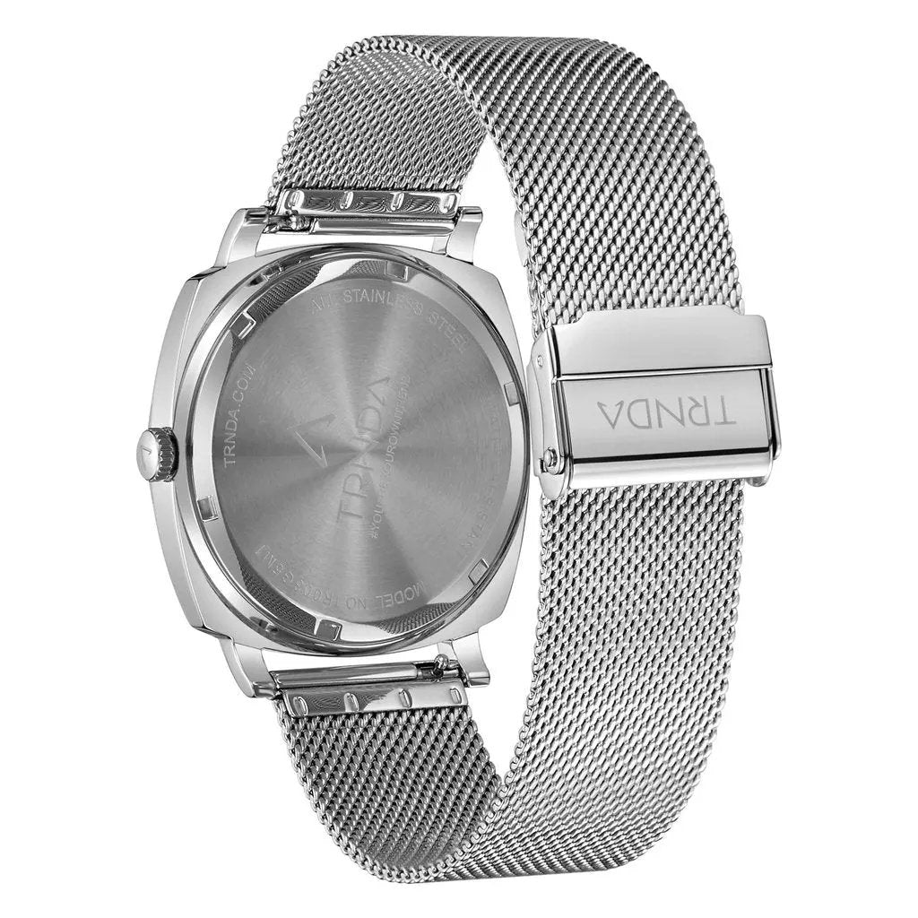 Trnda Men's Stainless Steel Watch, Blue Dial | Trn-Sq45-Sl by TRNDA