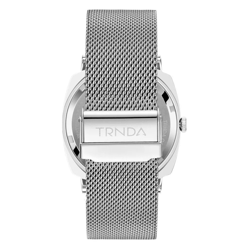 Trnda Men's Stainless Steel Watch, Blue Dial | Trn-Sq45-Sl by TRNDA