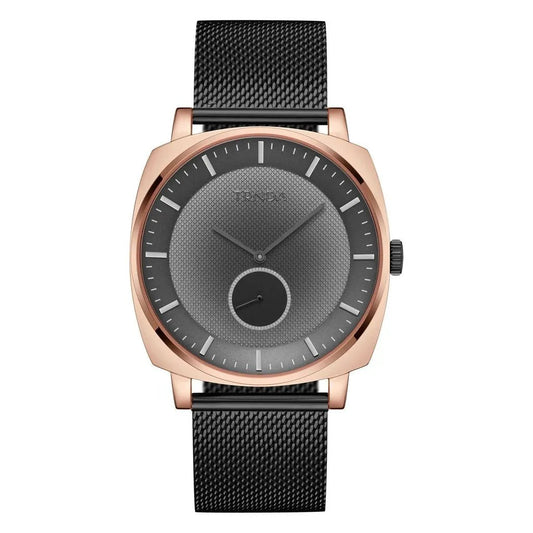 Trnda Men's Rose Gold Stainless Steel Watch, Black Mesh Band | Trnda45mm by TRNDA