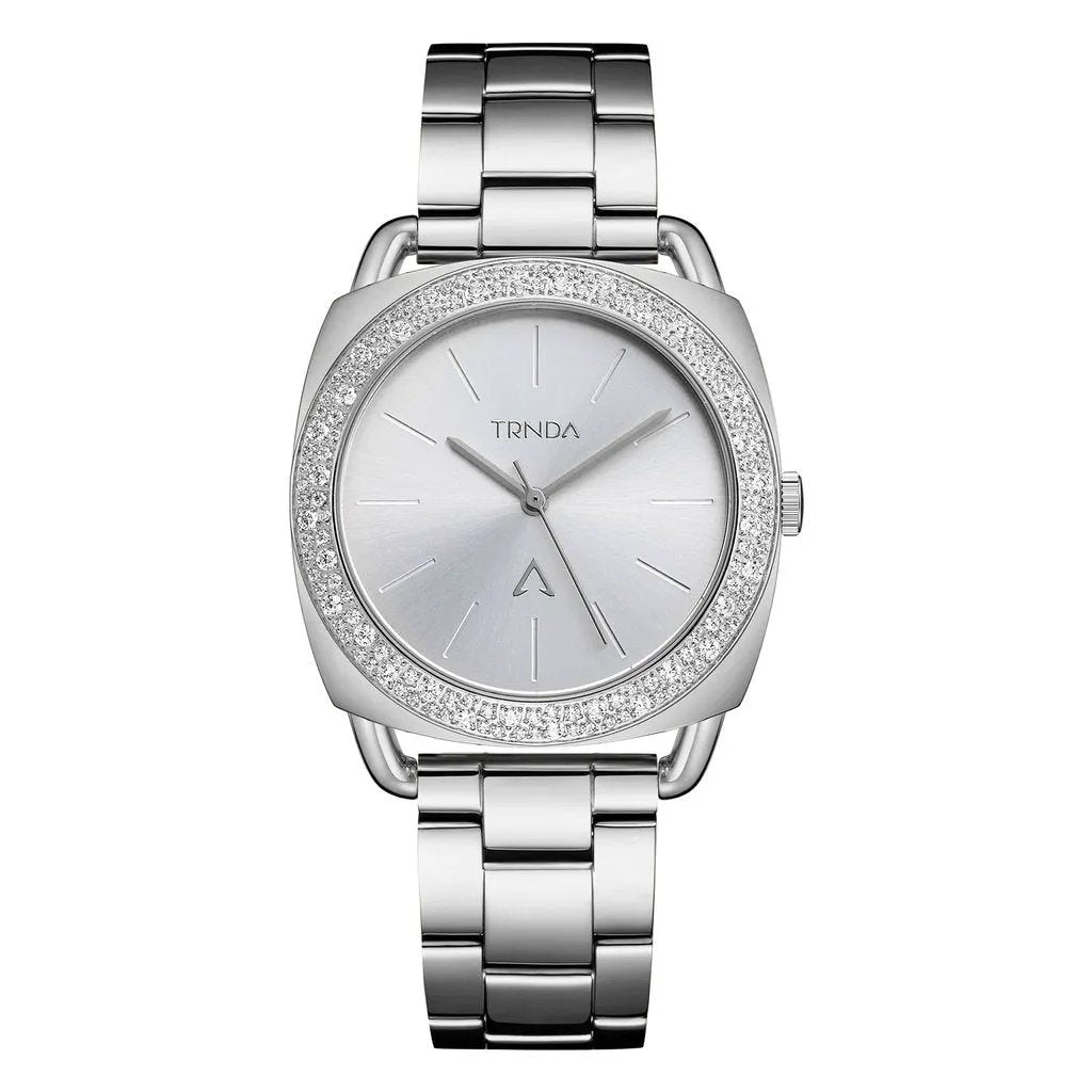 Trnda Women's Silver Stainless Steel Watch, Unique Dial | Trn35ss by TRNDA