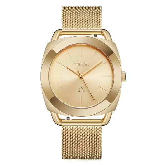 Trnda Women's Watch With Gold Stainless Steel Case And Gold Stainless Steel Band by TRNDA