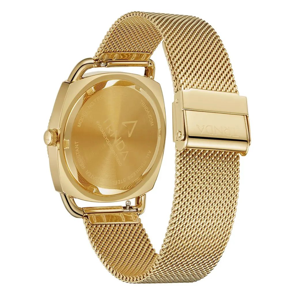 Trnda Women's Gold Stainless Steel Watch, Gold Dial | Trd-1234 by TRNDA