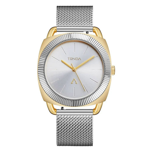 Trnda Women's Gold Stainless Steel Watch, Silver Dial | Trn-35.8-Sm by TRNDA