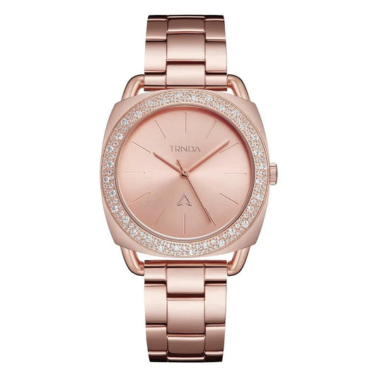 Trnda Women's Rose Gold Stainless Steel Watch, Round Dial | Trn-001 by TRNDA