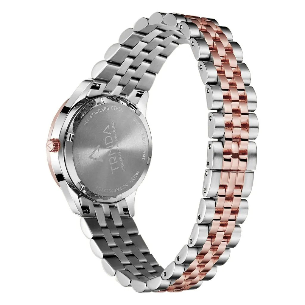 Trnda Women's Stainless Steel Watch, Silver & Rose Gold | Trnda32mm by TRNDA