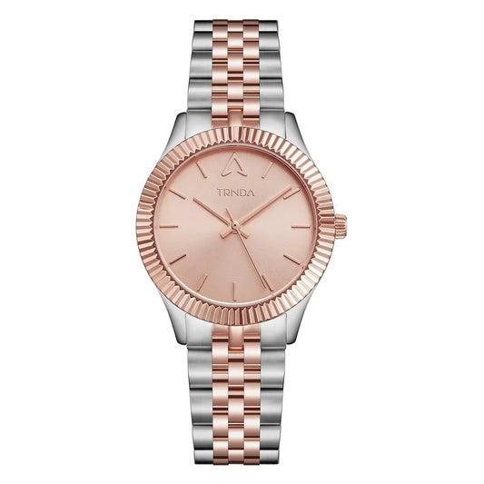 Trnda Women's Stainless Steel Watch, Silver & Rose Gold Dial | Trnda32mm by TRNDA