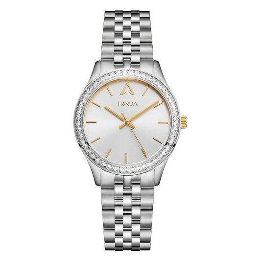 Trnda Women's Stainless Steel Silver Watch, Unique Dial | Trnda32mm by TRNDA