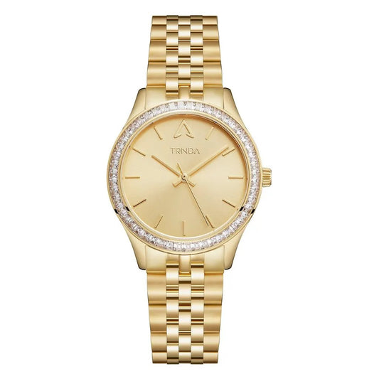 Trnda Women's Gold Stainless Steel Watch, Gold Dial | Trn-W32g by TRNDA