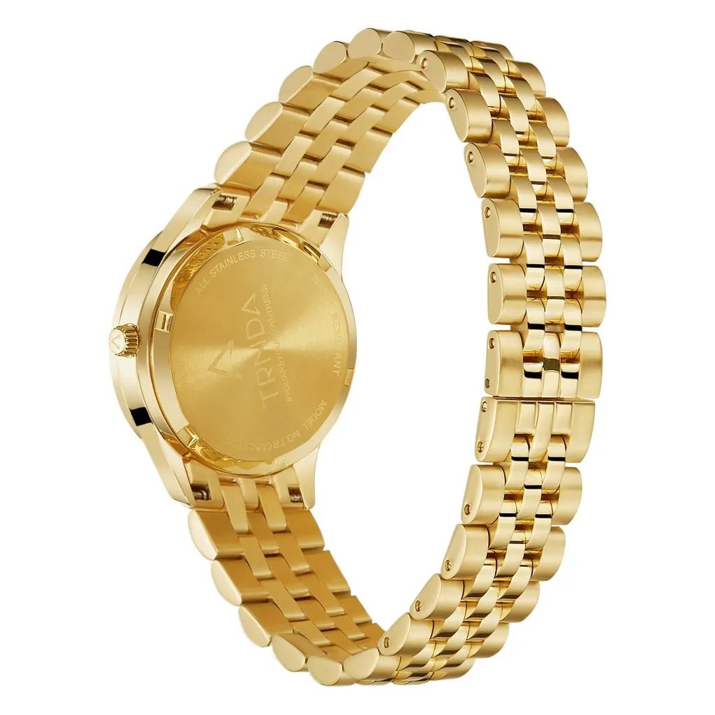 Trnda Women's Gold Stainless Steel Watch, Gold Dial | Trn-W32g by TRNDA