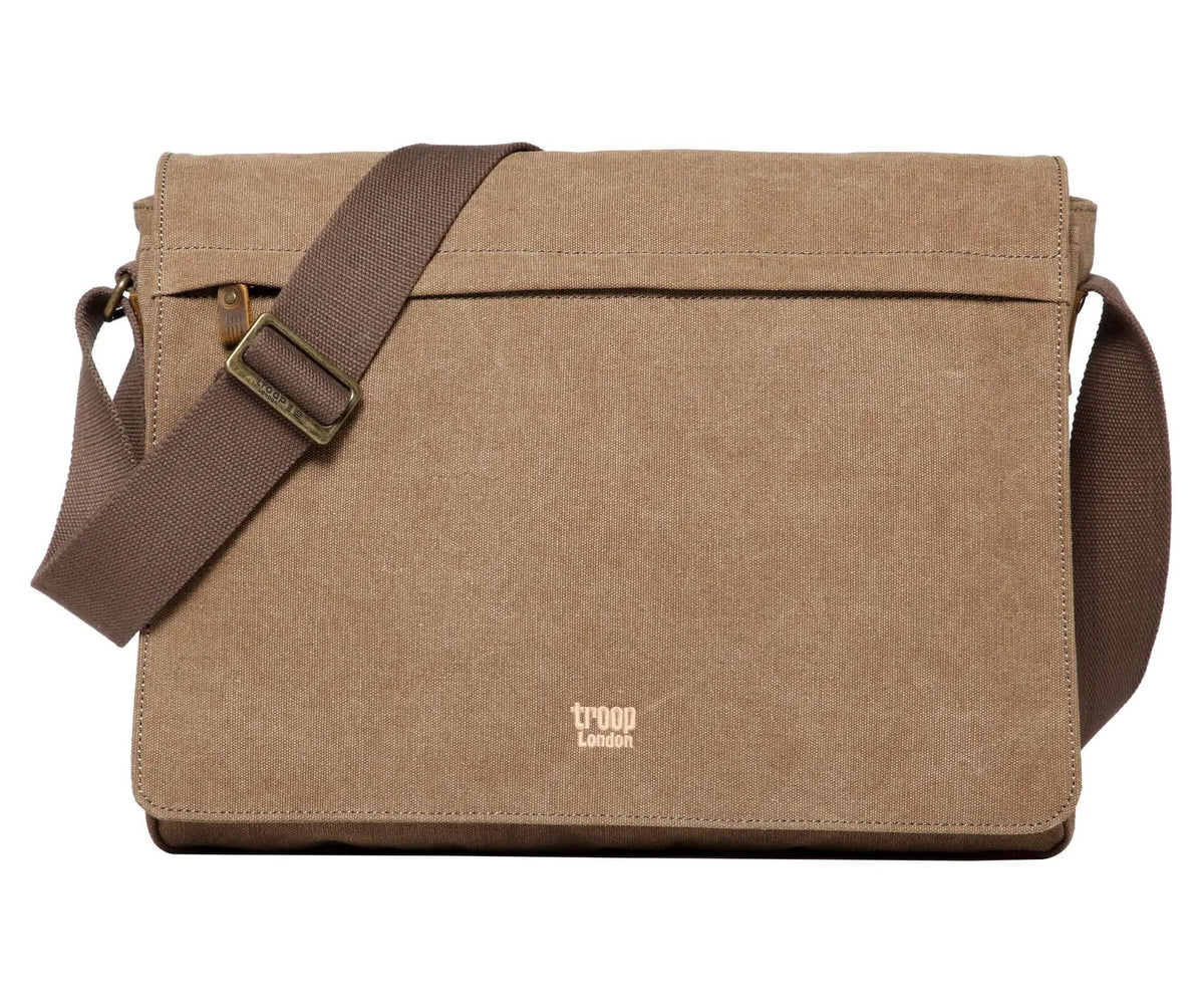 Canvas Laptop Large Messenger Bag 18 Inch | TRP0371 by Troop London