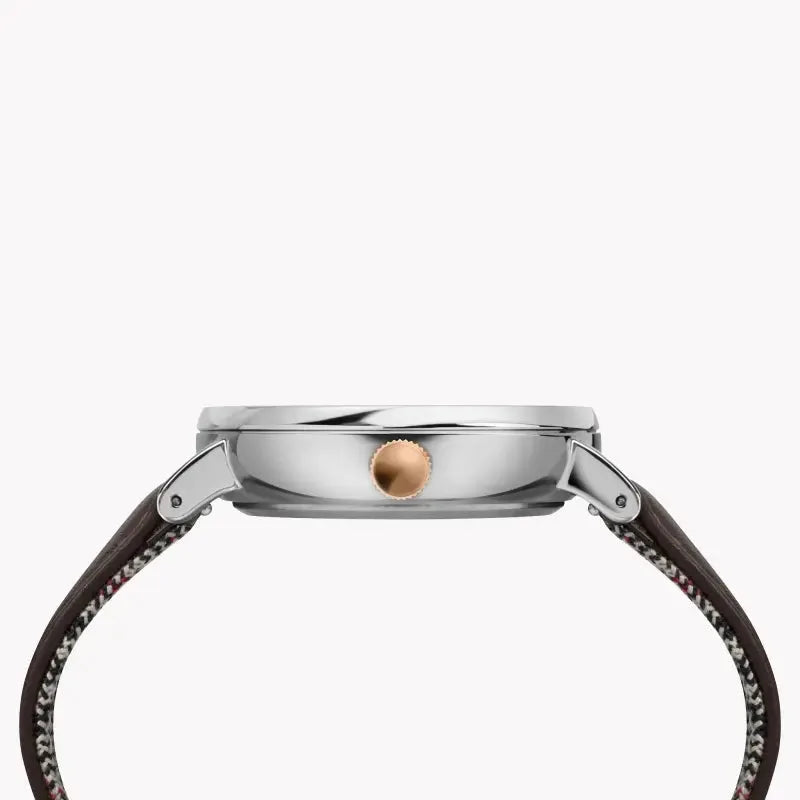 Timex Men's Brown Leather Watch, Black Dial | Tw2r38100 by TIMEX