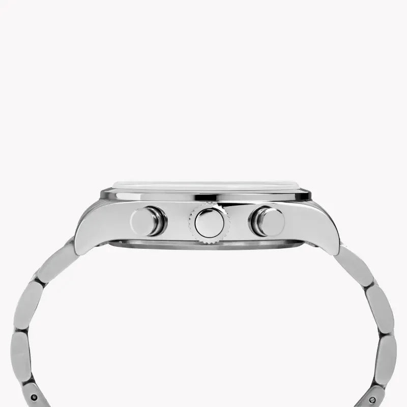 Timex Men's Silver Stainless Steel Watch, Black Dial | Tw2r38400 by TIMEX