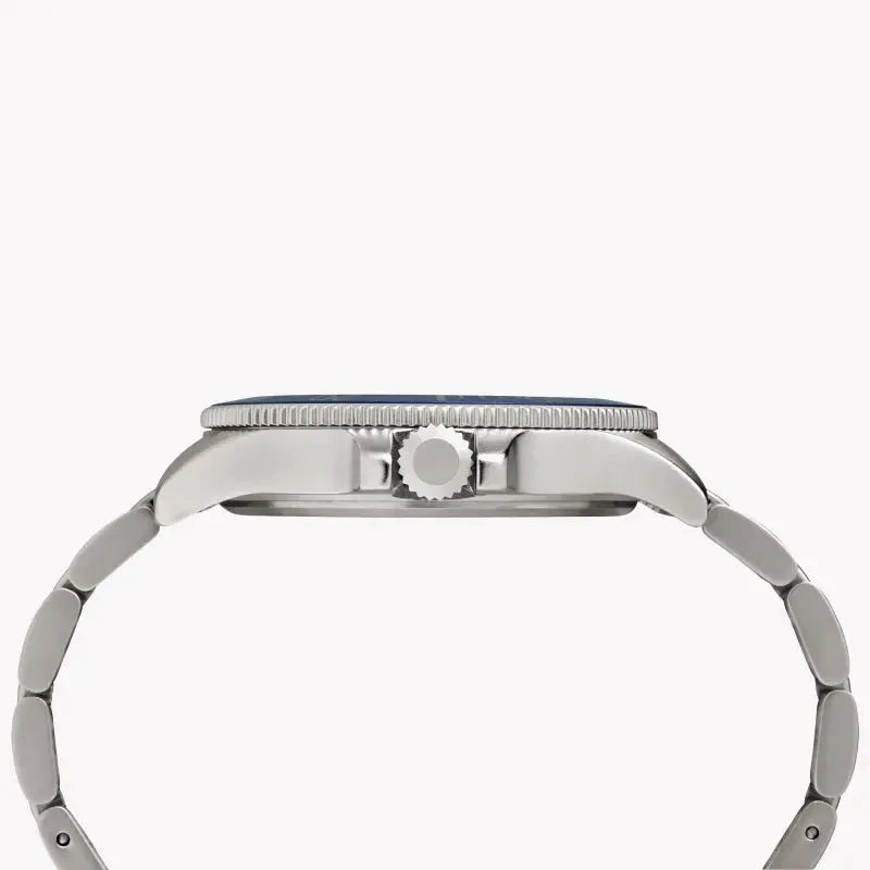 Timex Men's Silver Stainless Steel Watch, Blue Dial | Tw2r46000 by TIMEX