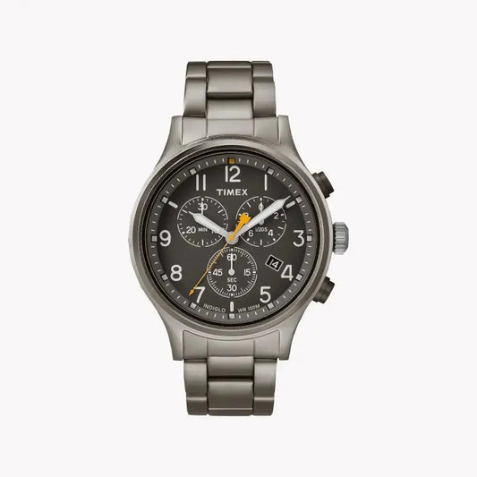 Timex Men's Gray Stainless Steel Watch, Black Dial | Tw2r47700 by TIMEX