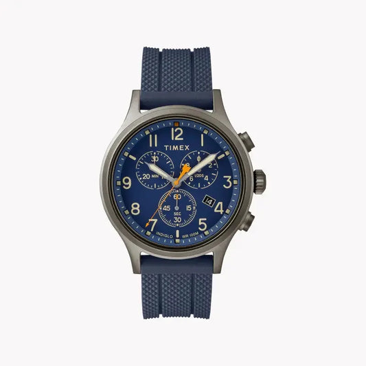 Timex Men's Blue Silicone Watch, Brass Case | Tw2r60300 by TIMEX