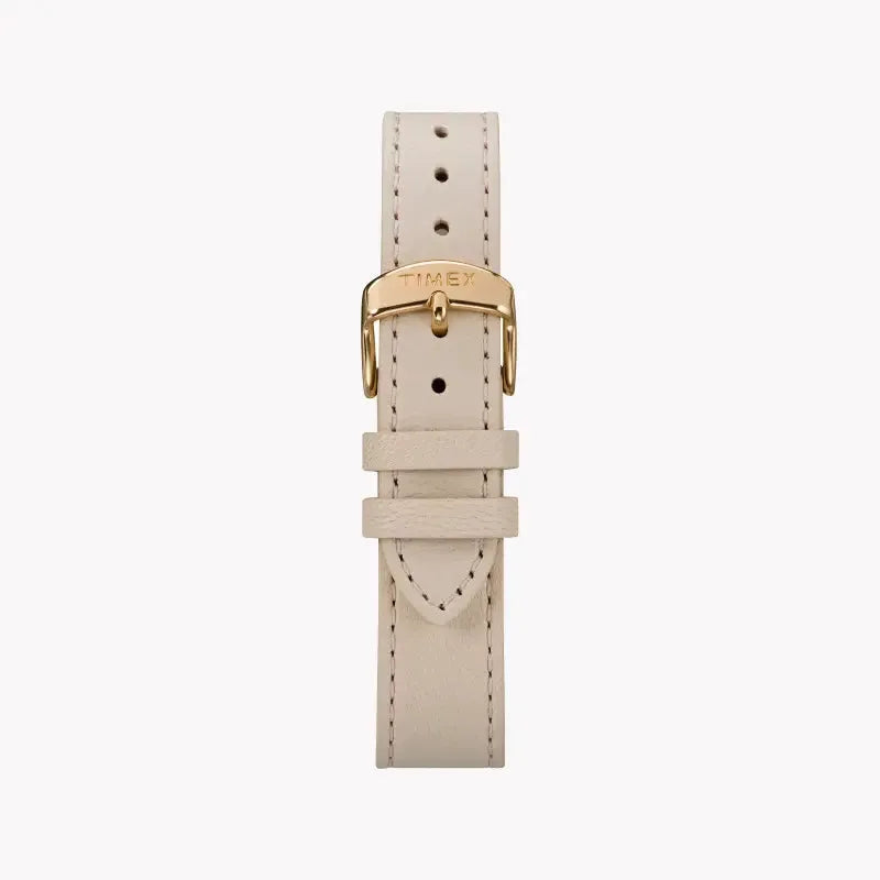 Timex Women's White Leather Watch, Off White Dial | Tw2r70500 by TIMEX