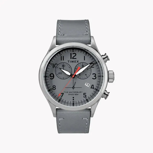 Timex Unisex Stainless Steel Gray Leather Watch, Gray Dial | Tw2r70700 by TIMEX