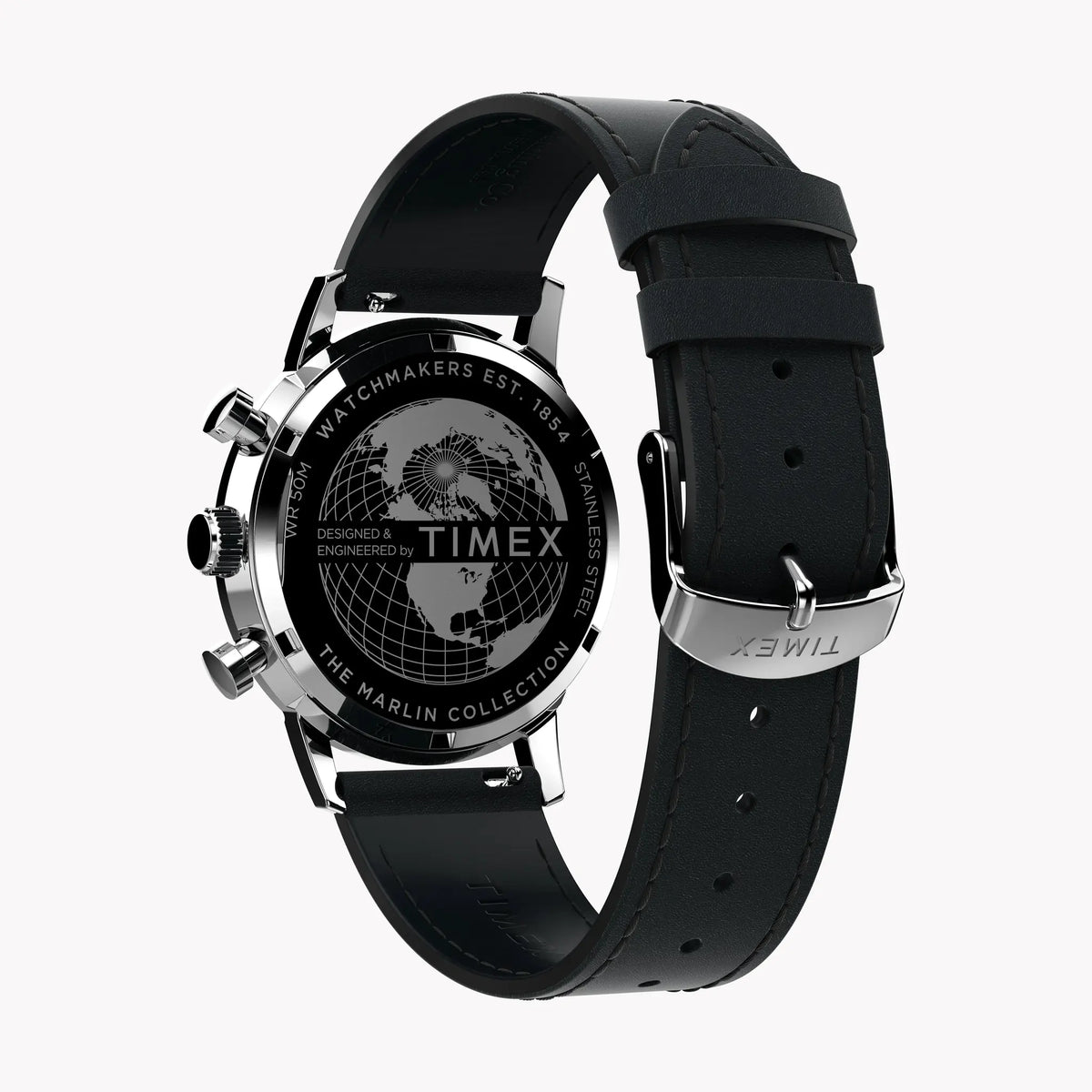 Timex Men's Stainless Steel, Black Leather | TW2W10300 by TIMEX